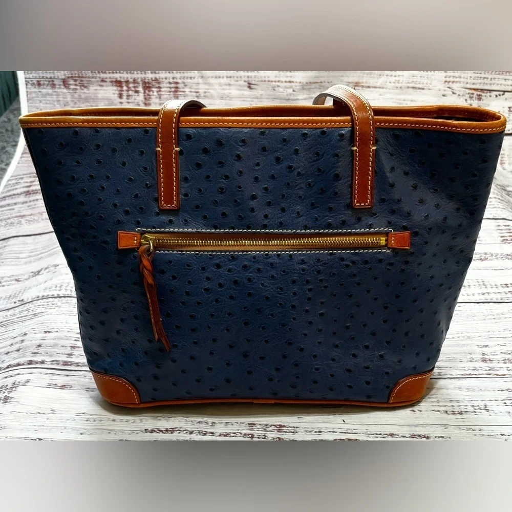 Women’s Dooney & Bourke Ostrich Charleston Shopper Bag - Picture 2 of 11